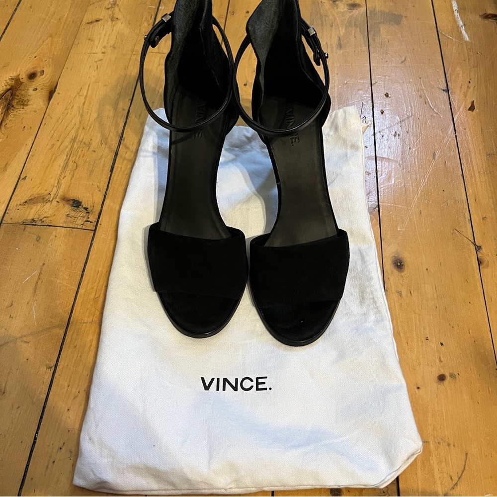 Vince Adley Suede Ankle Strap Sandal